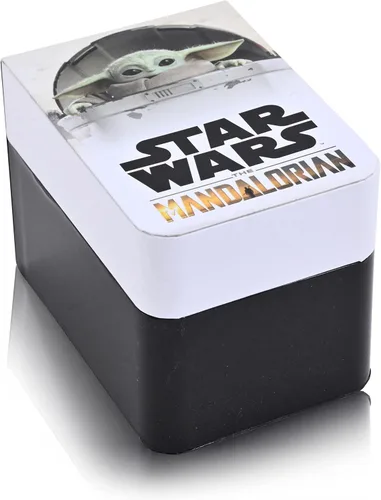 Miniatura 5 de Accutime Lucas Star Wars Mandalorian Baby Yoda Reloj analógico para mujer, piel sintética rosa, reloj analógico femenino (Modelo: MNL5029AZ)