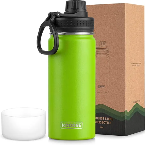 Miniatura 89 de koodee Insulated Water Bottle, 32 oz Stainless Steel Double Wall Vacuum Wide Mouth Sport Bottle with Leakproof Spout Lid (Navy)