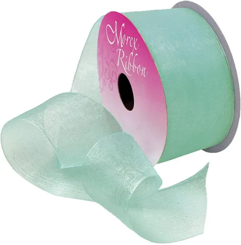 Miniatura 48 de Morex Ribbon 91803/100-609 Cinta de nailon Organdy, 5/8 pulgadas por 100 yardas, color rojo