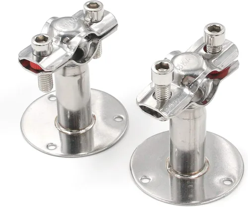Antrader Abrazadera de soporte de tubo, soporte de tubo de montaje en pared de acero inoxidable, correas de tubo ajustables para tubo de 0.748 in de