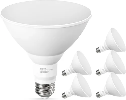 Miniatura 11 de GvvooHome - Bombillas LED de inundación PAR38 para exterior, equivalente a 100 W, 1050 lm, 5000 K, luz blanca de día, 13 W, intensidad regulable