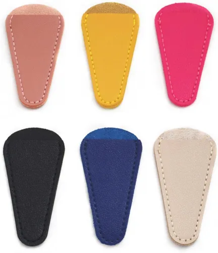 Funda de cuero de seguridad, 6 piezas, protector de tijeras de costura colorido, funda de tijera, portátil, para recortar cejas, herramienta de