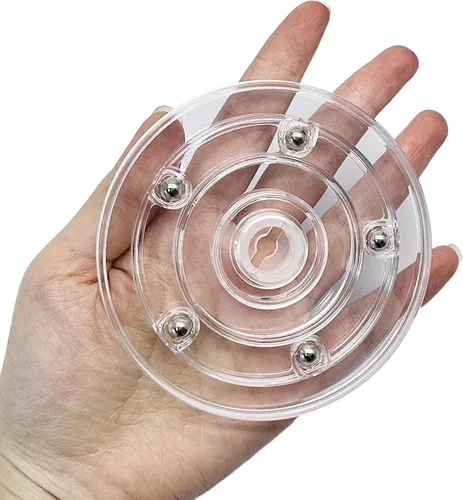 Miniatura 8 de 2 organizadores pequeños de acrílico transparente de 4 pulgadas, mini organizador giratorio para baño, gabinete de cocina, mesa, estante