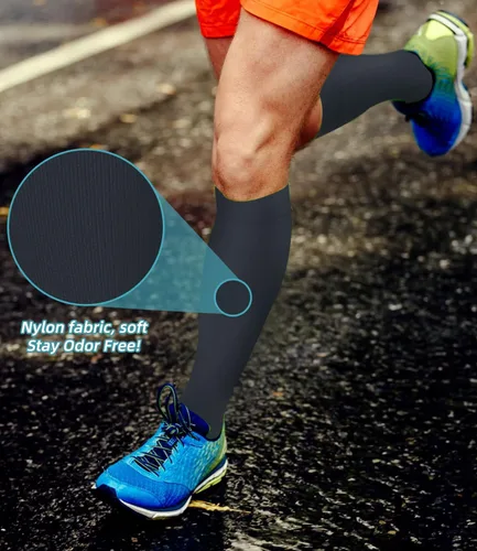 Miniatura 6 de FuelMeFoot Calcetines de compresión - 20-30mmHg Soporte graduado para hombres y mujeres, ideales para fútbol, correr y enfermeras