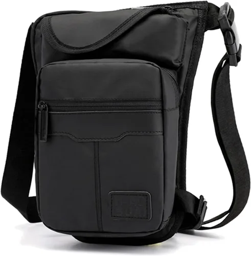 Anjoy Impermeable lona táctica gota pierna bolsa al aire libre cintura paquete para hombres mujeres moto ciclismo multi-bolsillo cintura Fanny bolsa