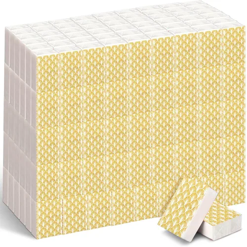 Miniatura 8 de Honoson Paquete de 200 pañuelos de bolsillo a granel, 2000 hojas, pequeños pañuelos individuales a granel, 3 capas, mini paquetes de pañuelos