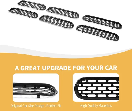 Miniatura 5 de RAZPOY Para insertos de parrilla de malla Bronco, 6 piezas de cubierta protectora de rejilla frontal con clip compatible con accesorios exteriores