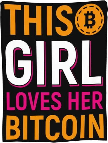 Miniatura 9 de Manta de franela con texto en inglés «This Girl Loves Her Bitcoin» para sofá o cama, suave y cómoda, de 40 x 30 pulgadas, antibolitas