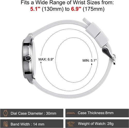Miniatura 6 de SUDESMO Enfermera relojes reloj de enfermería reloj analógico fácil de leer reloj impermeable con segunda mano
