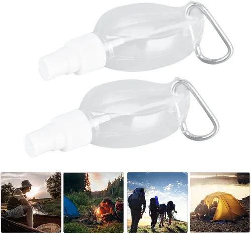 Miniatura 7 de Recipiente vacío para líquidos, reutilizable de 1.7 fl oz, llavero vacío, botella de viaje, portátil, transparente para la mano