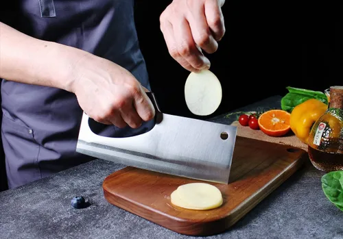 Miniatura 3 de Cuchillo de chef japonés para cortar carne vegetal Esfuerzo Ahorra cuchillos únicos con mango fácil, afilado similar a una navaja