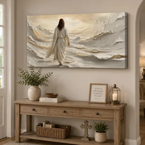 Miniatura 43 de TIMUBA Arte de pared de pesebre navideño, impresiones en lienzo de belén, imagen de póster cristiano de Jesús de noche estrellada, pintura