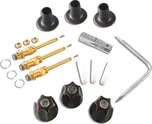 Miniatura 10 de SENTO Juego de molduras para tina y ducha de 3 asas para grifos Price Pfister, instalación fácil, metal resistente, níquel satinado