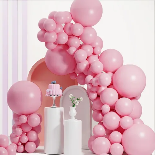 Miniatura 8 de 53 globos rosados de doble relleno (18/12/10/5 pulgadas) para fiestas bohemias, baby shower, cumpleaños, bodas (rosa bebé)