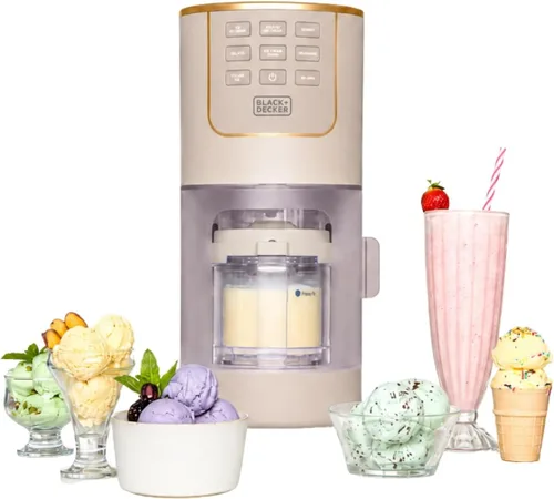 BLACK+DECKER Máquina de helados para familias y niños – Haz helados sin proteínas, keto y lácteos, gelato y batidos en casa – Máquina de pintas