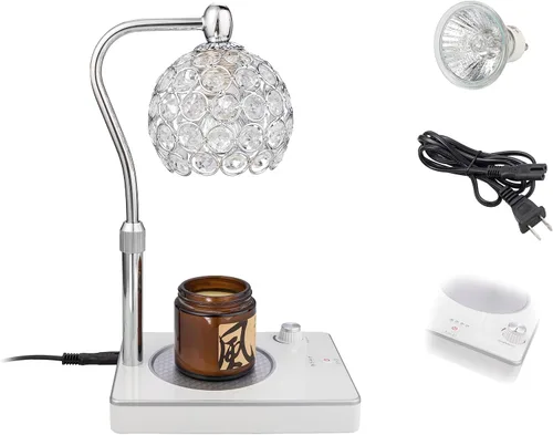Miniatura 3 de Lámpara de fragancia de estilo elegante, calentador de velas de arriba hacia abajo ajustable con temporizador, calentador eléctrico de cera