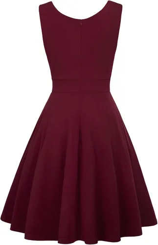 Miniatura 2 de Vestido de cóctel GRACE KARIN para dama de honor sin mangas con cuello en V