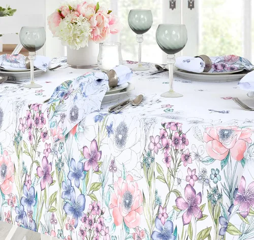Miniatura 2 de Newbridge Garden Breeze - Servilletas cuadradas de tela, juego de 8 servilletas de tela fáciles de cuidar y resistentes a las manchas para cenar