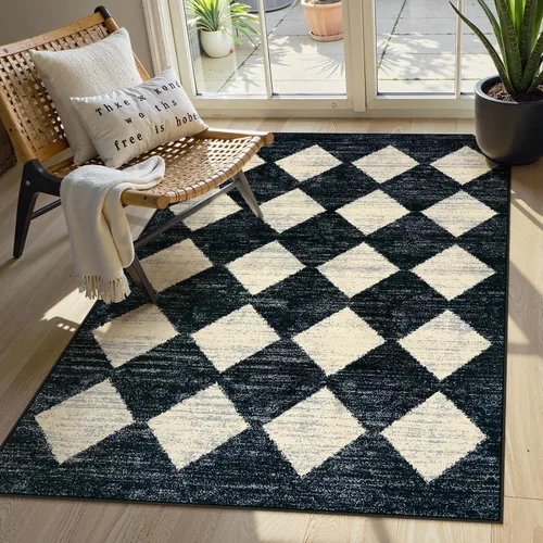 Lahome Alfombras de Área Lavables a Máquina para Dormitorio Estético, Alfombra de Área Suave 4x6 pies para Sala de Estar Antideslizante, Alfombras