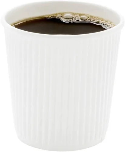 Miniatura 6 de Vasos desechables blancos de 4 onzas para bebidas calientes de 500 unidades con diseño de pared ondulada: No necesitan fundas - Perfectos