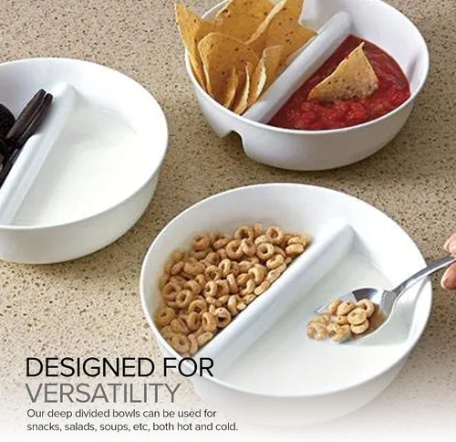 Miniatura 5 de Just Solutions Crunch - Cuenco para cereales antiempañamiento, mantiene los cereales crujientes, sin BPA, apto para microondas, helado, cobertura