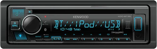 Miniatura 2 de Kenwood Receptor de CD KDC-BT35 1-DIN, Bluetooth, Alexa integrado, SiriusXM Ready, USB frontal y AUX, iluminación variable, listo para aplicación