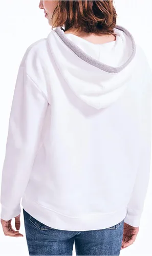 Miniatura 3 de Nautica Sudadera con capucha de cuello dividido de ajuste clásico para mujer
