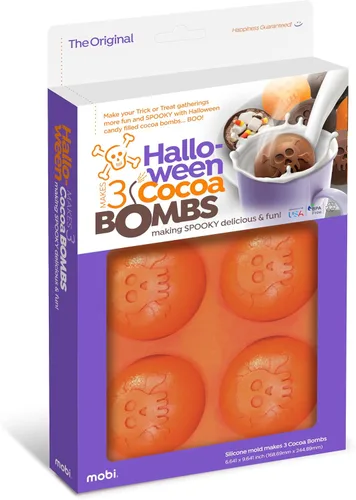 Miniatura 11 de Molde de silicona para bombas de chocolate caliente y cacao de Mobi, hombre de jengibre, para hacer 3 "bombas
