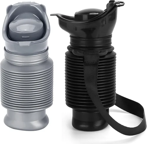 Miniatura 11 de Orinario portátil para hombres y mujeres, botella de urinario de emergencia a prueba de derrames, urinarios plegables a prueba de fugas, botella