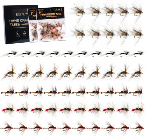 Miniatura 8 de Goture Fly Fishing Flies Kit,25pcs/30pcs/100pcs Fly Fishing Lures,Dry Flies Wet Flies Streamers Nymphs Flies, Fly Fishing Assortment Kit for Bass F