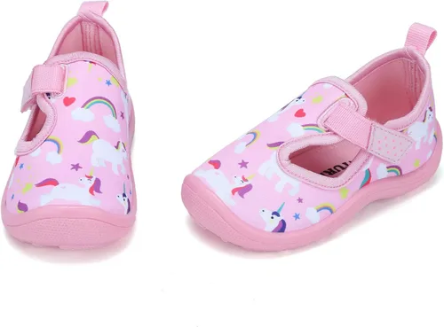 Miniatura 2 de FANTURE Zapatos de agua para niños y niñas, lindas sandalias acuáticas, playa, piscina, parque acuático, tenis acuáticos, para niños pequeños