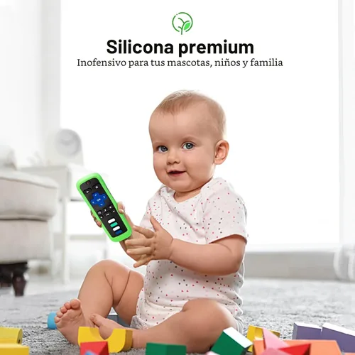 Miniatura 7 de Paquete de 2 fundas protectoras de control remoto para mando de TV Roku/Funda protectora de silicona - Brilla en la oscuridad (Verde/Azul)