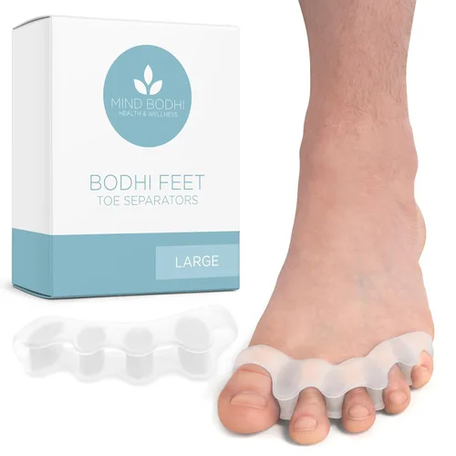 Miniatura 12 de Mind Bodhi Separadores de dedos de los pies/Espaciadores de dedos de los pies - Para hombres y mujeres - Tamaño grande - Negro