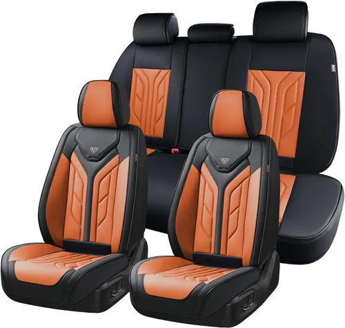 Miniatura 40 de Coverado Fundas de Asiento Delantero para Automóvil, 2 Piezas Fundas de Asiento de Cuero para Automóviles, Protector de Asiento de Automóvil Solo