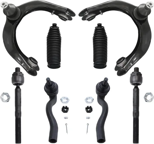Miniatura 323 de Detroit Axle - Kit de brazos de control de extremo delantero de 8 piezas para Dodge Dakota 00-04, Durango 00-03, 4 brazos de control superior e