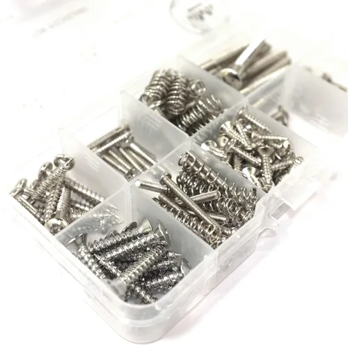 Miniatura 5 de Kit de MAKA para tornillos de guitarra, caja de surtido para puente de guitarra eléctrica, pastilla, golpeador, afinador, interruptor, placa