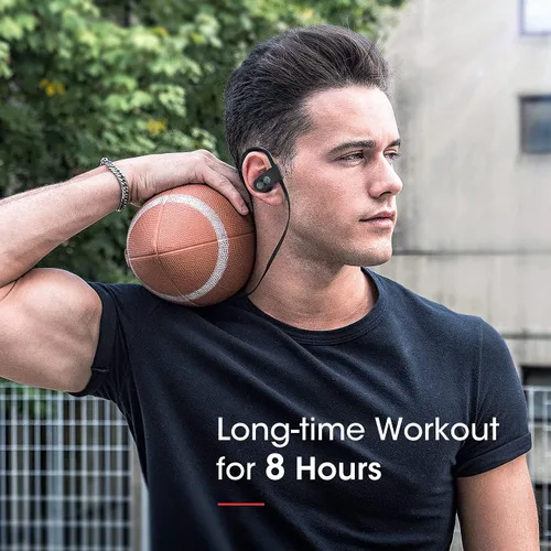 Miniatura 6 de Redzoo Auriculares Bluetooth V5.0, auriculares para correr con 16 horas de reproducción, Bass + HD estéreo inalámbrico auriculares deportivos Negro