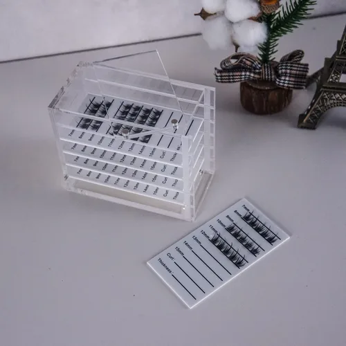 Miniatura 5 de Organizadores y Almacenamiento de Pestañas, Bandeja para Extensiones de Pestañas con Diseño Mejorado con Cubierta Magnética, Láminas Transparentes