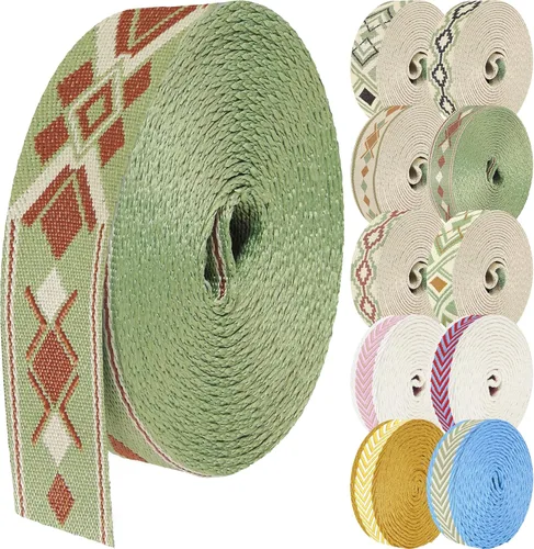Miniatura 13 de 1.5 pulgadas Correa de nailon con patrón, correas de cinturón de nailon, correas para bolso, correas para mochila, cinturón de nailon
