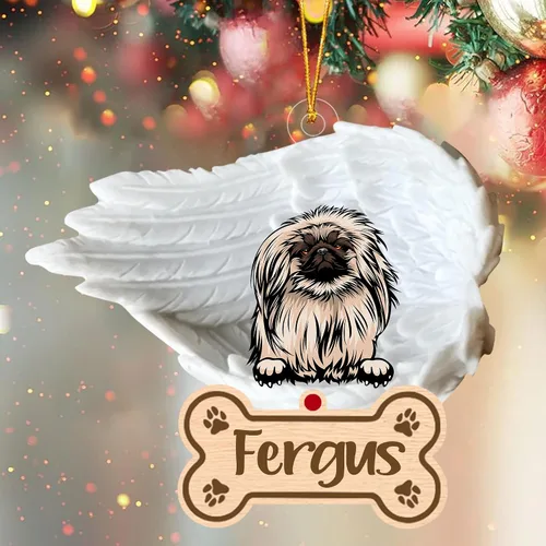 Miniatura 91 de Adorno de perro afgano de 1 ángel, adorno acrílico 2D personalizado conmemorativo para perros, regalo por pérdida de mascotas, regalo