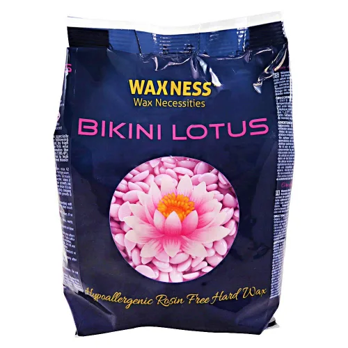 Waxness Bikini Lotus - Cuentas de cera dura 0.8 lb (400 g) – Cera sin estrangulamiento sin colofonia para bikini y zonas sensibles, uso profesional