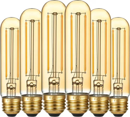 Miniatura 12 de LiteHistory Bombilla LED E26 regulable de 4 W igual a 40 W, blanco cálido, 2700 K, E26, Edison AC120V, 400 lm, tubular, T9 T10, bombilla LED