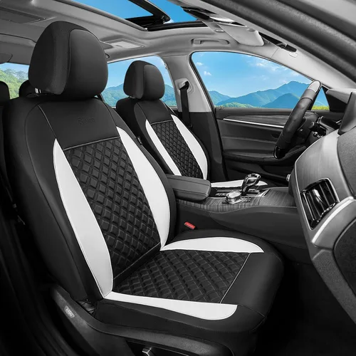Miniatura 9 de FLORICH Fundas de asiento delantero de automóvil, fundas de asiento de cuero para automóviles, protector de asiento de automóvil, impermeable