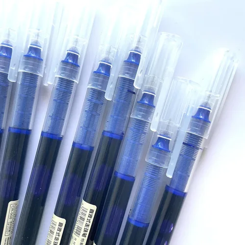 Miniatura 7 de sencoo Paquete de 10 bolígrafos azules de punta extrafina de tinta líquida, de secado rápido, para estudiantes en casa, oficina, escuela