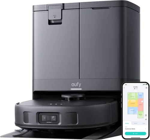 Miniatura 9 de eufy Robot aspirador Omni C20, robot aspirador y trapeador, auto vaciado, lavado automático de trapeador y secado automático para limpieza manos