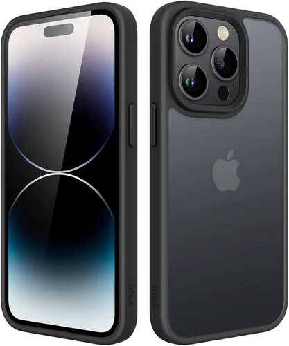 Miniatura 7 de JETech Funda mate para iPhone 14 de 6.1 pulgadas, a prueba de golpes, protección contra caídas de grado militar, cubierta trasera translúcida