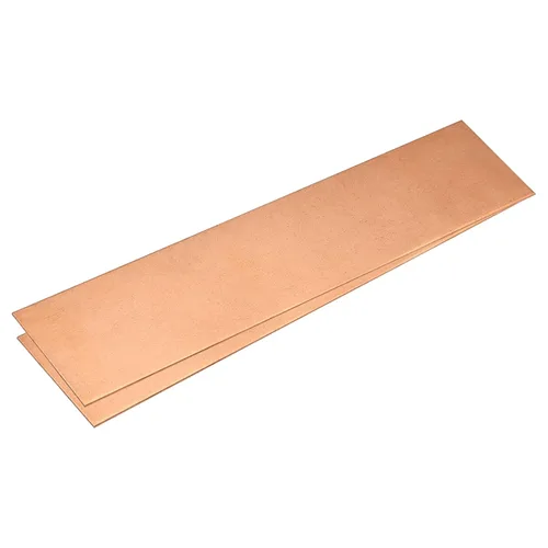 Miniatura 24 de uxcell Hoja de cobre puro, 4 piezas de 2 "x 2" x 0.02 "Placa de metal de cobre de calibre 24 T2 para manualidades, reparaciones eléctricas, industria