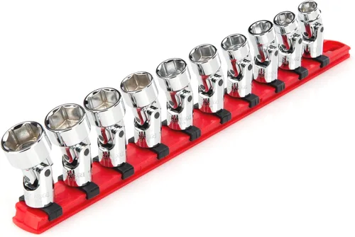 TEKTON - Juego de llaves articuladas tipo dado universal de 3/8 pulgadas, 10 unidades (10 - 19 mm) | SHD91119