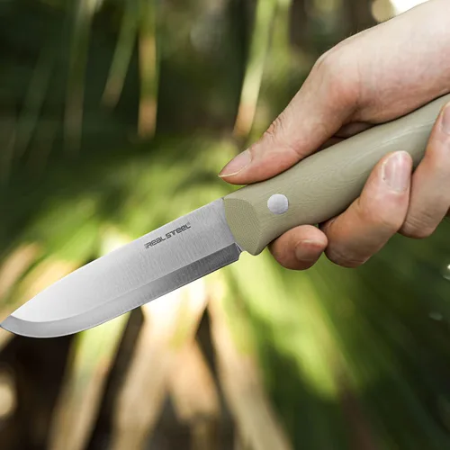 Miniatura 2 de REALSTEEL Bushcraft III - Cuchillo de caza, hoja D2 y mango G10, perfecto para caza, senderismo y tareas de corte diario, cuchillo EDC para hombres