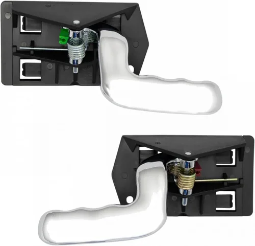 Miniatura 9 de TRQ Juego de 2 manijas de puerta interior trasera cromada y cachemira para Chevy GMC